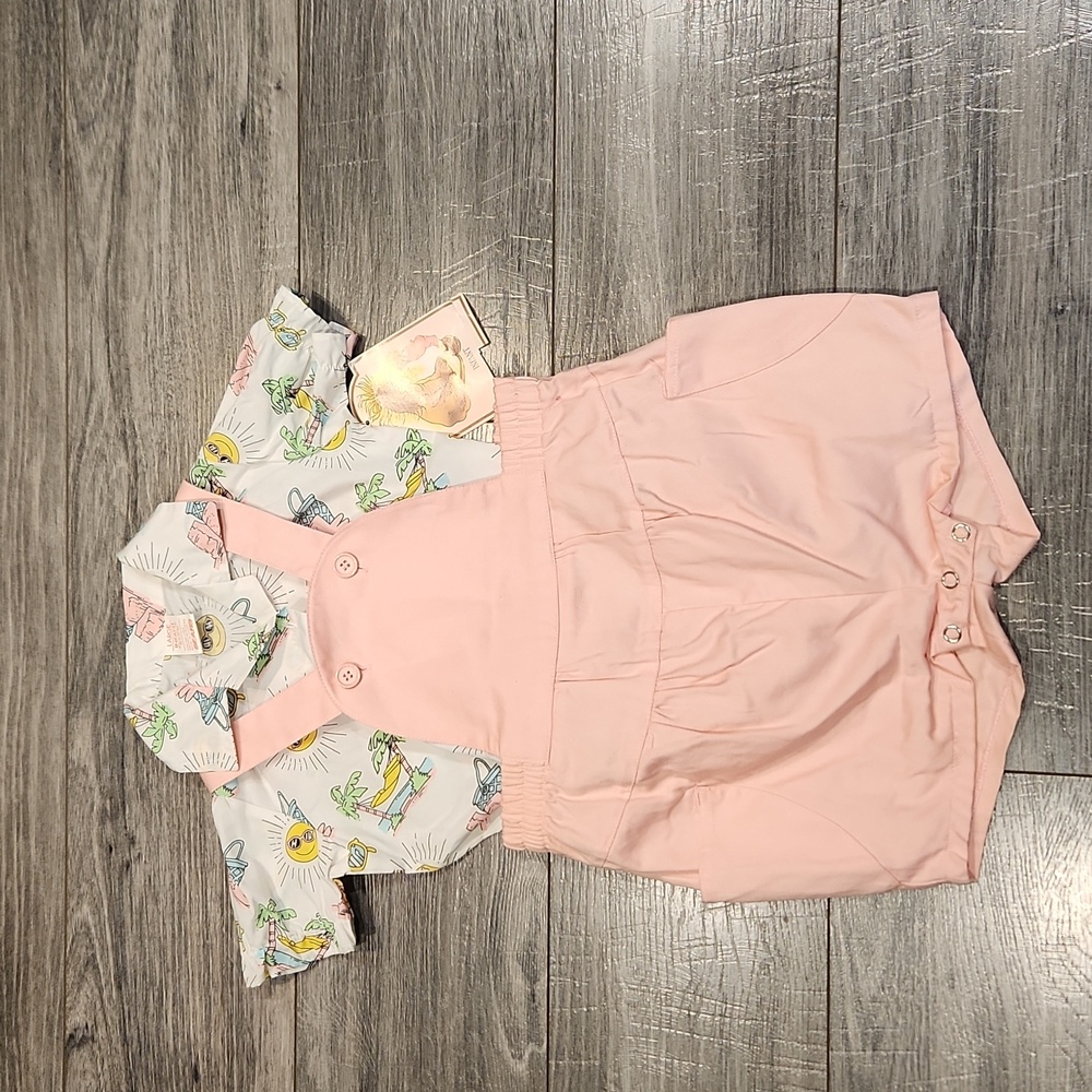 NWT Sears Infant Girls sz L (24M) 2pc Outfit Ht. 31- 33 1/2" Wt. 24- 28 lbs.